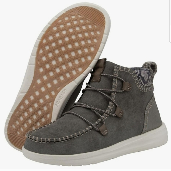 NEW! Hey Dude Gray Ankle Boots Sz 8 NWT 11/14 - Picture 4 of 8